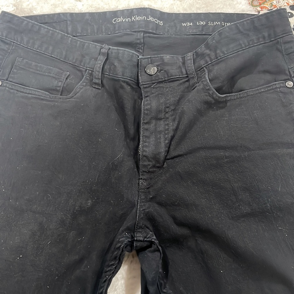 Calvin Klein jeans. Black slim straight.